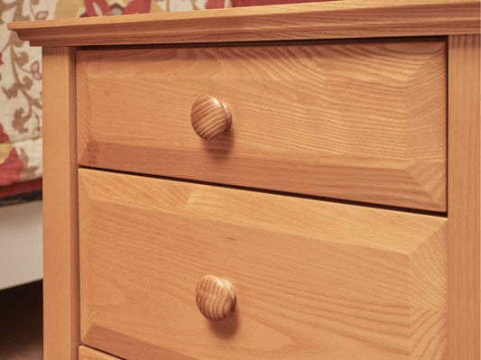 Pair Of Vermont Tubbs Oak 3 Drawer Nightstands