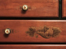 Hitchcock Maple & Black 9 Drawer Dresser with Stenciling