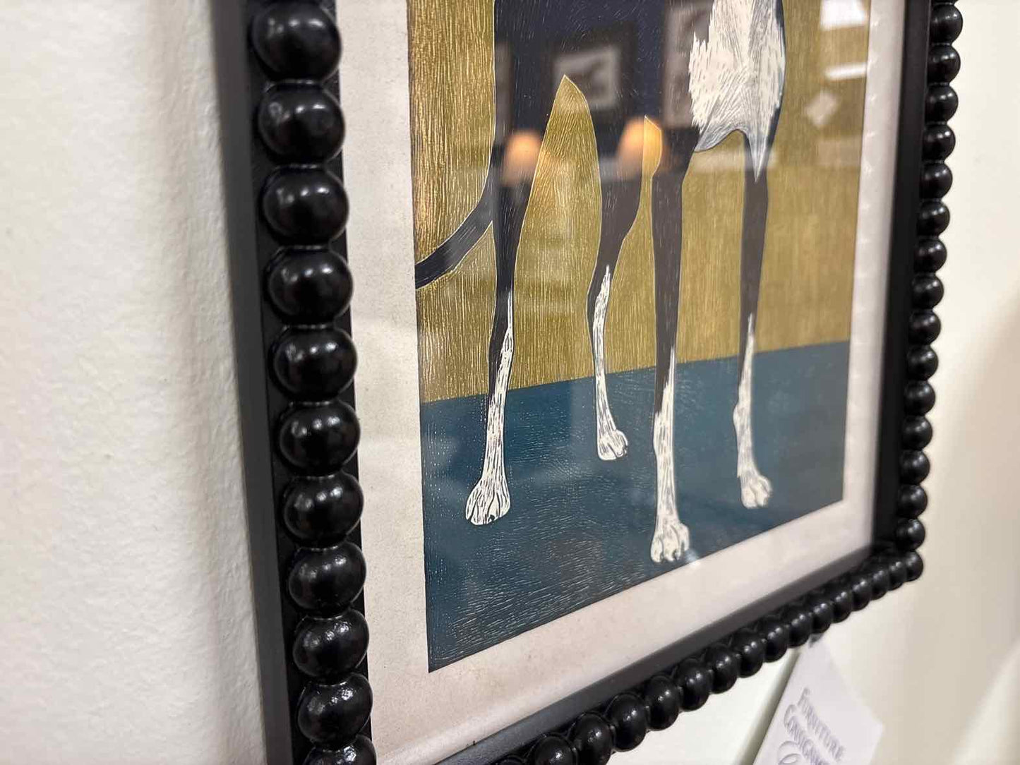 Hound on Olive Background Print