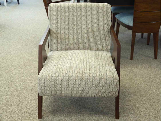 Pair of Mid Century Style Upholstered Arm Chairs