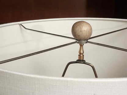 Ballard Design  'Lorenzo' Taupe Grey Terracotta Base Table Lamp
