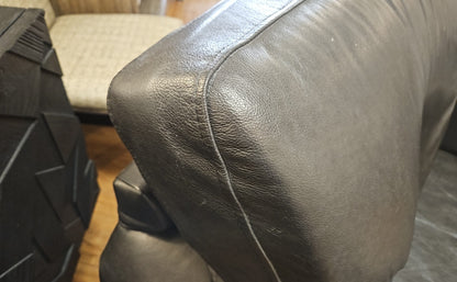 Klausner Charcoal Leather Chair