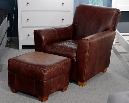 Bauhaus Leather Chair and Ottoman