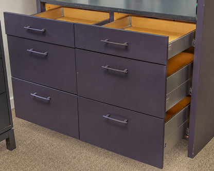 Espresso Finish Six Drawer Bar