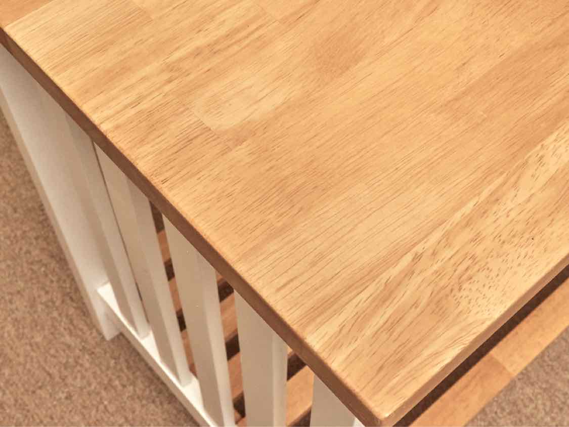 Ash Top White Finish Hightop Table & 2 Swivel Chairs