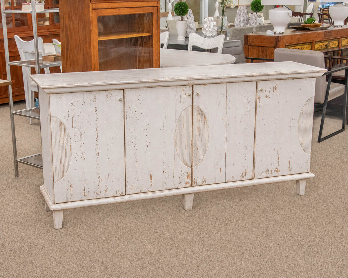 Sarreid 4 Drawer Whitewash Sideboard