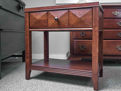 Contemporary Cherry Stain Nightstand