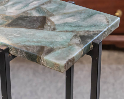 Jade Green Marble Top Console