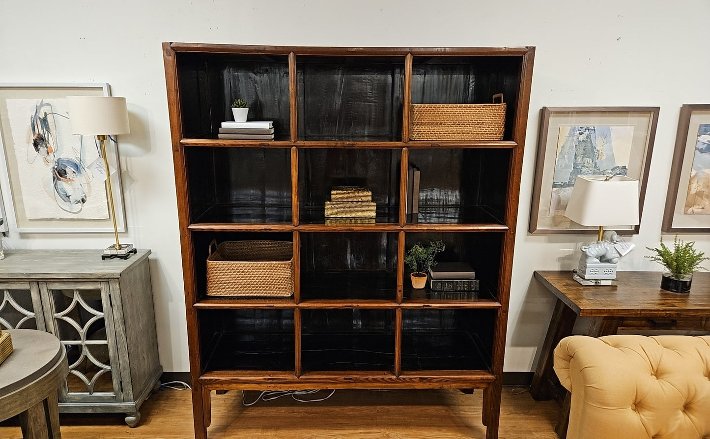 Asian-Inspired Dual Tone Bookcase
