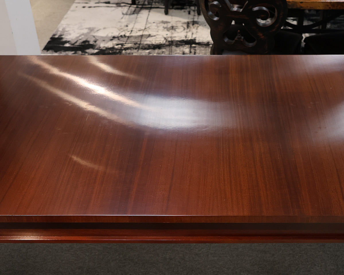 Handcrafted Oval Mahogany Dining Table by David Alberghini