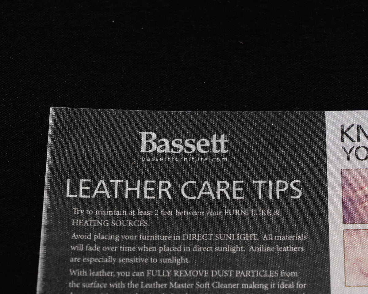 Bassett Leather Two-Piece Sectional