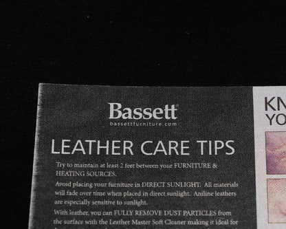 Bassett Leather Two-Piece Sectional