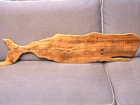 Recycled Wood Whale Wall Decor