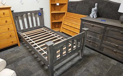 Pottery Barn Grey Oak Twin Bed