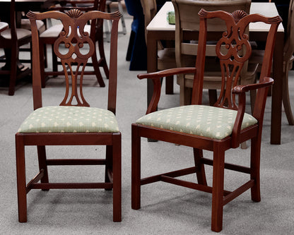 Lexington Furniture Mahogany Dining Table and 8 Chippendale Chairs
