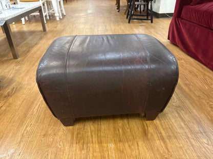 Pottery Barn 'Manhattan" Leather Arm Chair w/Ottoman