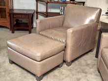 Boston Interiors Klyine 'Lustre Pebble' Leather Chair & Ottman