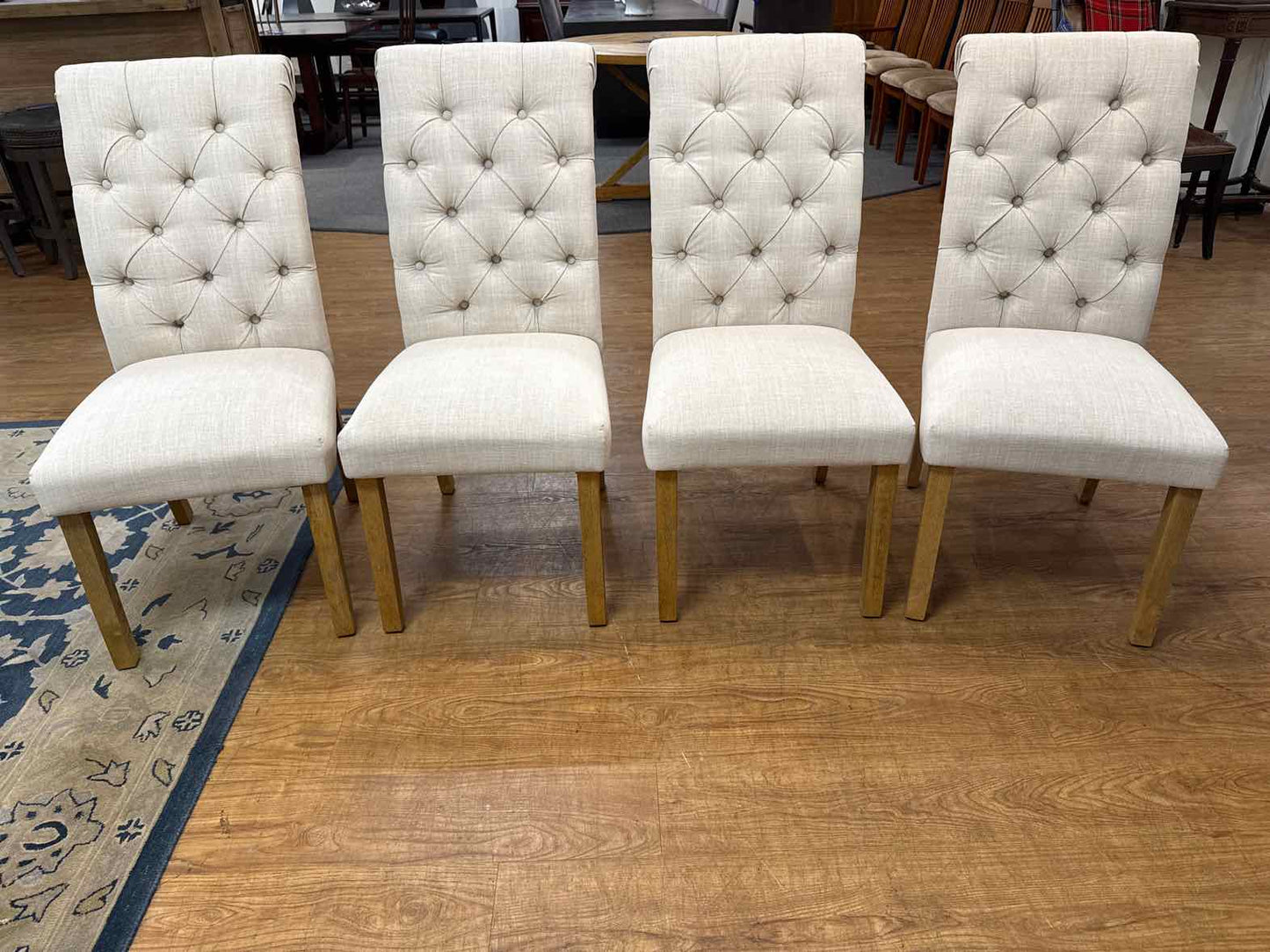 Set of 4 Tufted Dining Chairs