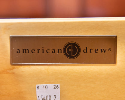 American Drew 7-Drawer Serpentine Front Dresser with Mirror in Cherry