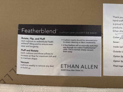 Ethan Allen Curved Tufted Sofa