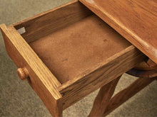Solid Oak  Barrel Desk with 2 Drawers