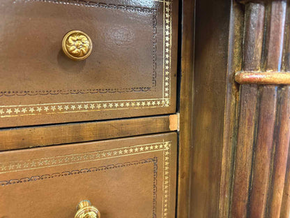 Maitland-Smith Biedermeier-Style Leather Secretary Desk