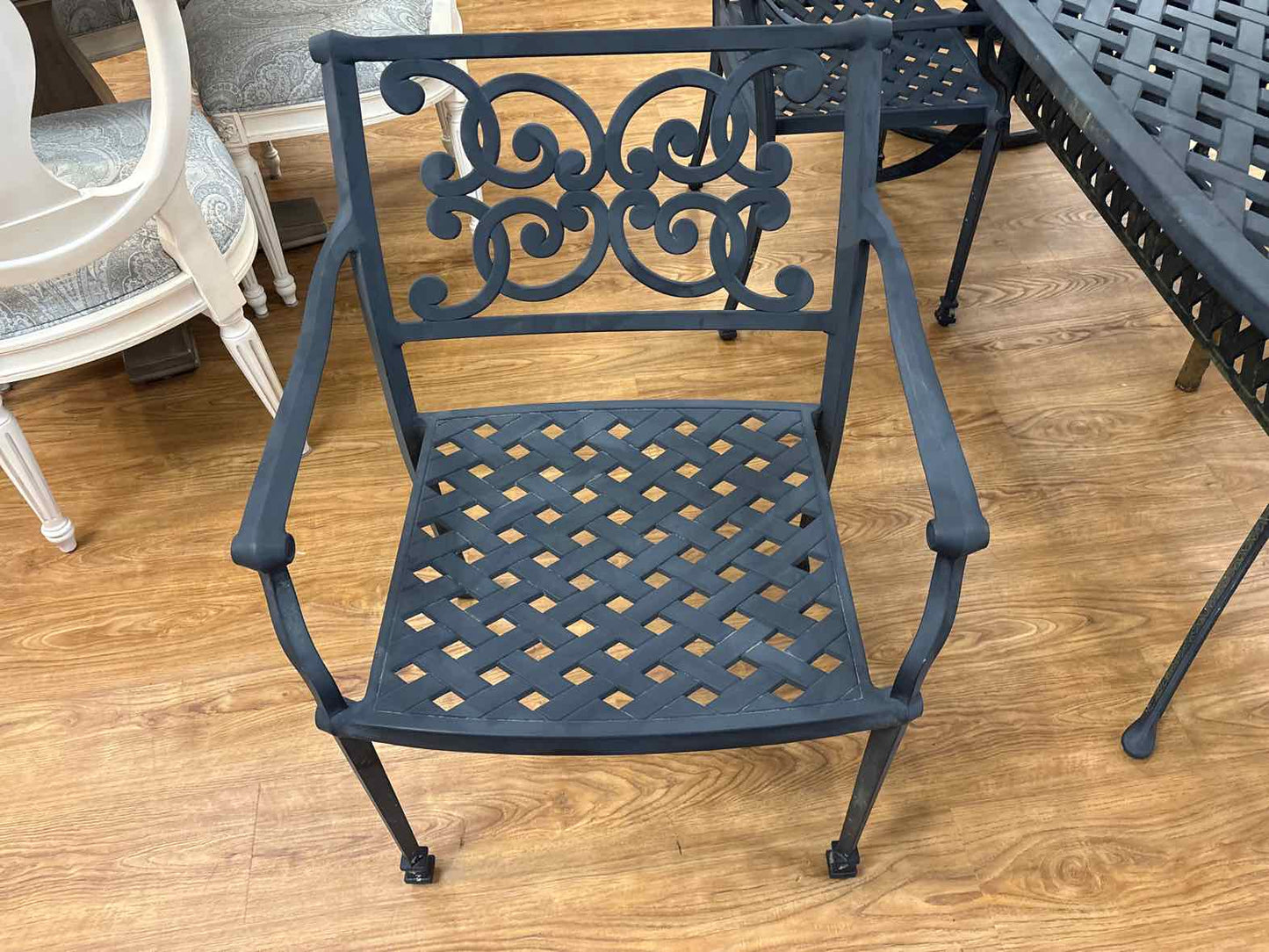 Ballard Design Aluminum Outdoor Dining Set w/ 6 Chairs