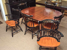 Hitchcock Cherry Flip Top Dining Table 2 leaves & Pads 2 Arm & 4 Side Chairs Set