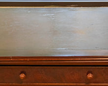 Southcone .Mahogany 5 drawer Executive  Desk with Leather Inlay Top