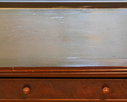 Southcone .Mahogany 5 drawer Executive  Desk with Leather Inlay Top