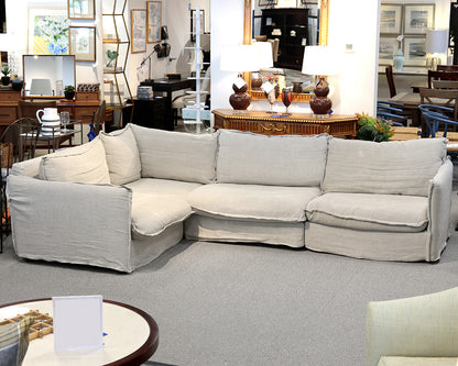 Neva L Shaped Linen Sectional