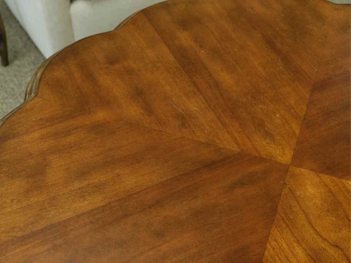 Scalloped Edge Pedestal Table