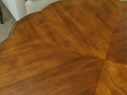 Scalloped Edge Pedestal Table