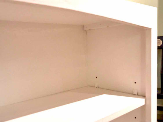 White Finish 3 Shelf Bookcase