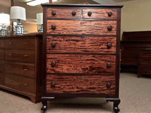 Paine Furniture Cherry 6 Drawer Carved Wooden Knobs  Chest