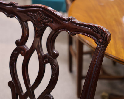 Set of 10 Councill Mahogany Dining Chairs with Butterscotch Leather Seats
