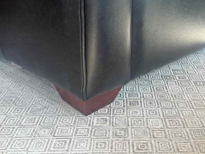 Klausner Charcoal Leather Sofa
