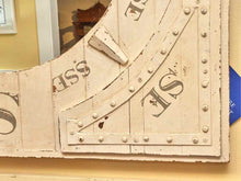 Wooden Cream Finish Nautical Compass Mirror