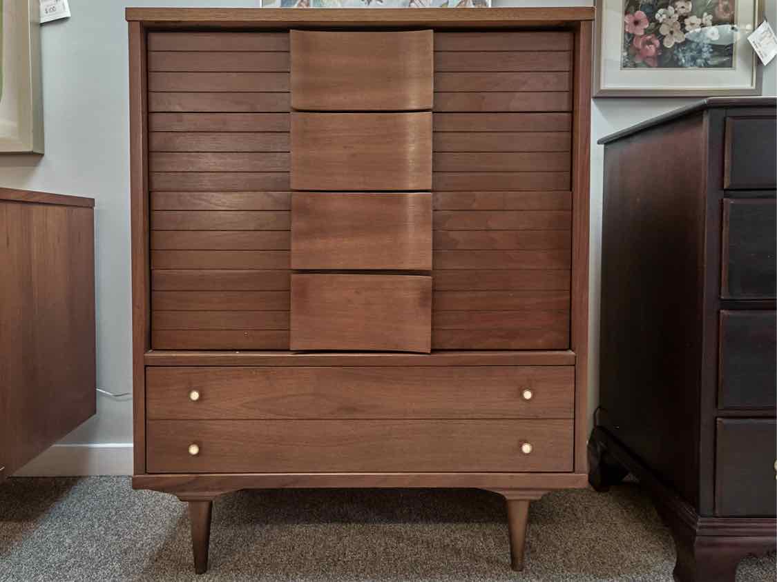 RWay Light Cherry MCM Five Drawer Chest