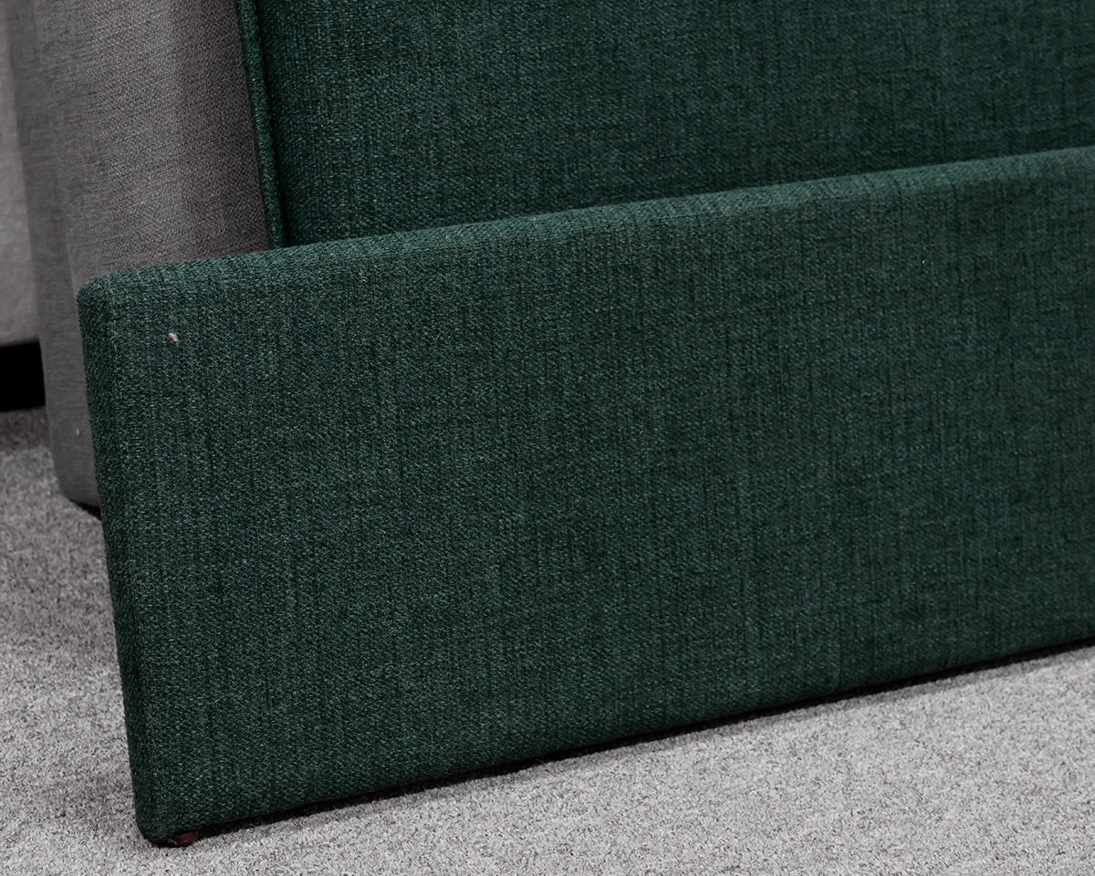 Crate & Barrel 'Noa' Upholstered Flange Full Bed Frame