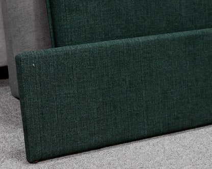 Crate & Barrel 'Noa' Upholstered Flange Full Bed Frame