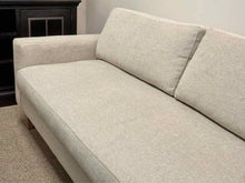 Fabricut Upholstered Bench Seat Sofa in Stone Color