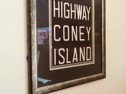 Framed Under Glass  Reproduction Vintage  New York City's Subway Roll Sign