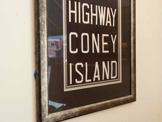 Framed Under Glass  Reproduction Vintage  New York City's Subway Roll Sign