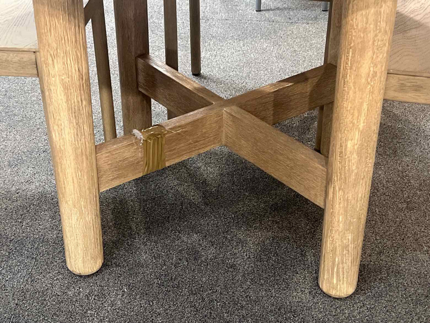 Williams Sonoma Marble Dining Table w/ 4 Washed Wood Chairs