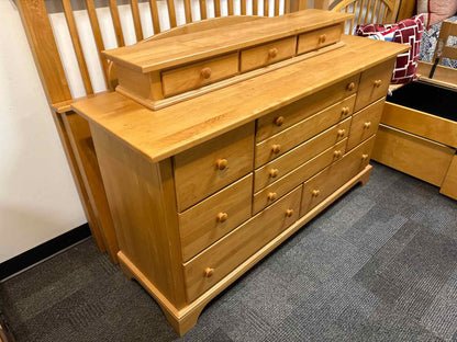 Maple Dresser and Mirror