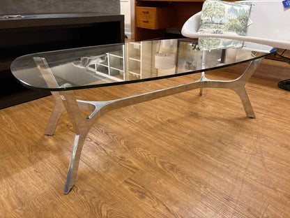 Crate &  Barrel Glass Coffee Table