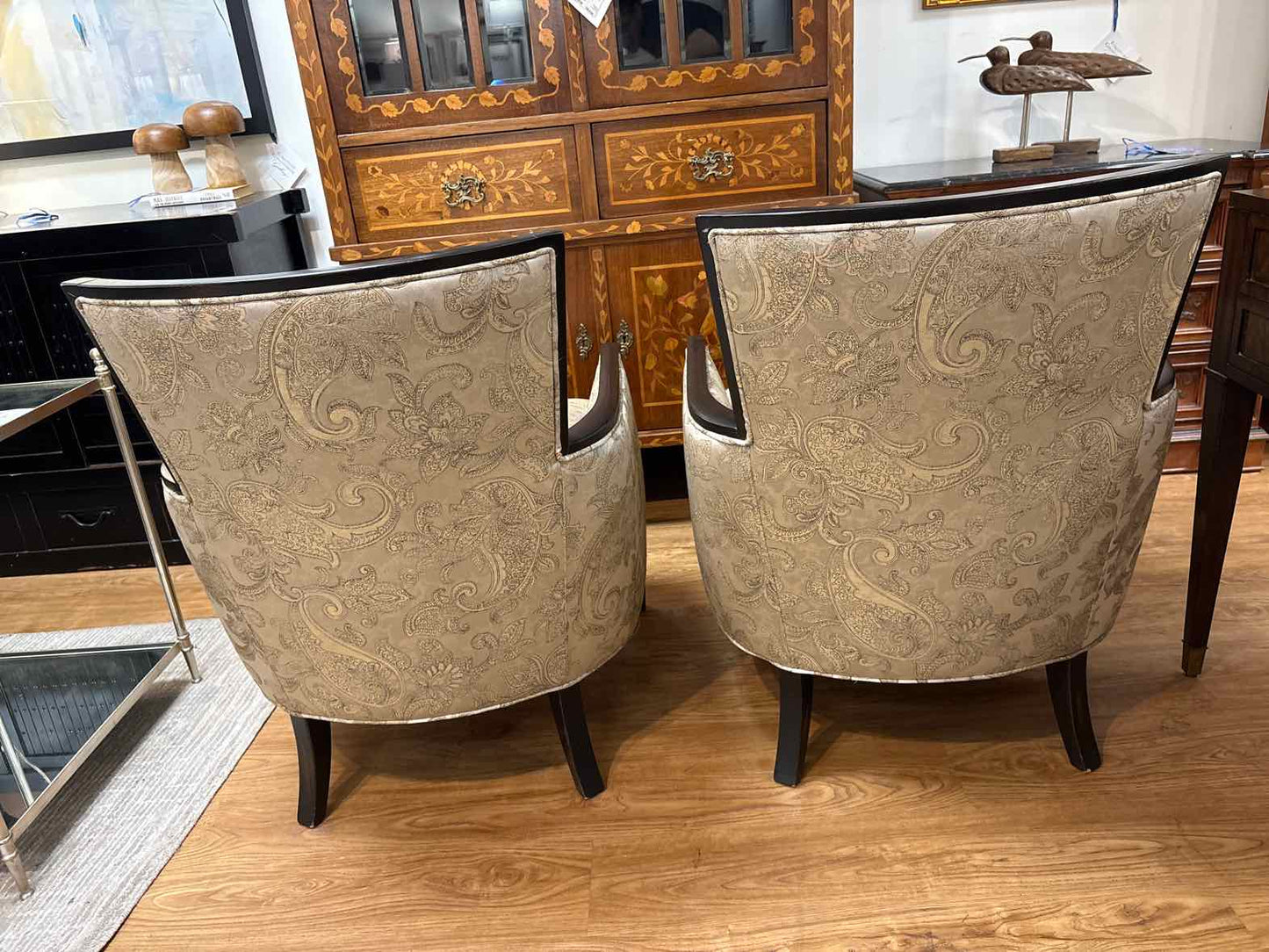Pair of Arhaus Paisley Accent Arm Chairs