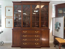 Henkel Harris Banded Mahogany Breakfront