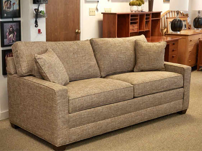 Ethan Allen Bennett Track Arm Modern Queen Sleeper in Autumn Tone Tweed